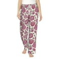 thumbnail image 2 of Goofa Rose Flowers Printed Soft Pajama Pants for Women, Wide Leg Comfy Casual Lounge Yoga Pants-XX-Large, 2 of 9