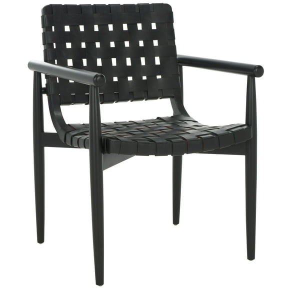 SAFAVIEH Dionne Accent Chairs, Black (22.8 in. W x 23.4 in. D x 32.9 in. H)