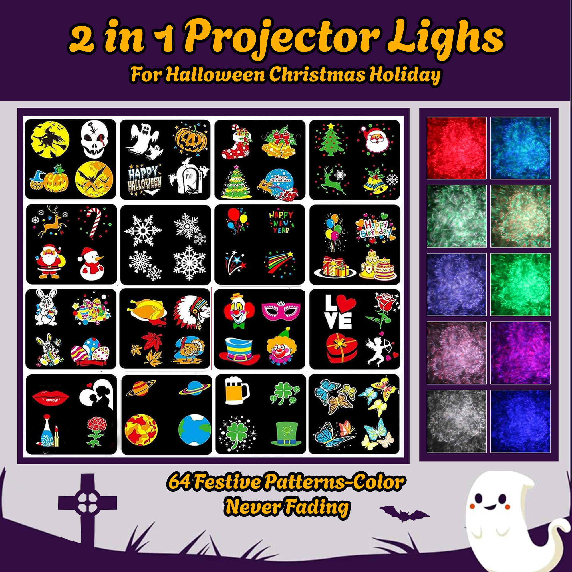 Morfone Halloween Projector Lights With 16 HD Slides photo 2