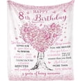 thumbnail image 1 of LHSHID 8 Year Old Girl Birthday Gift Blanket Gifts for 8 Year Old Girls 8 Year Old Girl Gifts Birthday Gifts for 8 Year Old Girl 8th Birthday Gifts for Girl Best Party Gift Ideas for Age 8 50x60in, 1 of 6