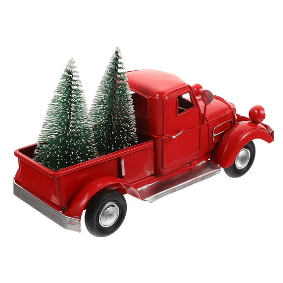 GETAJGHSD 1Set Red Metal Truck Model 21.8X10X9CM For Friends Christmas Decoration