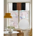 thumbnail image 4 of Faux Linen Valances for Windows Boho Black Brown and White Striped Tribal Farmhouse Style Curtains Valance Light Filtering Rod Pocket Small Window Treatment for Kitchen Living Room Bedroom 60x18In, 4 of 6
