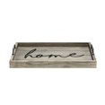 thumbnail image 2 of All the Rages HG2000-RGH 15.50 x 12 in. Home Elegant Designs Decorative Wood Serving Tray with Handle, Rustic Gray, 2 of 4