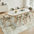 thumbnail image 4 of SIXHOME 5'x7' Washable Non-Slip Area Rug, Modern Abstract Light Tan Rugs, Ultra-Soft Indoor Farmhouse Carpet for Living Room, Bedroom, Dining Room, 4 of 9