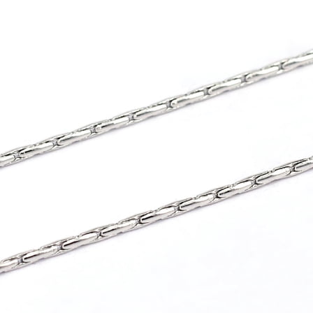 Tarnish Resistant 304 Stainless Steel Boston Link Chains Soldered Stainless Steel color 1.2mm