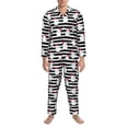 thumbnail image 3 of Naloa Cute Chicken Men’s Pajamas Set - Long Sleeve Button Down Sleep Shirt and Pajama Bottoms Sleepwear Set-Small, 3 of 7