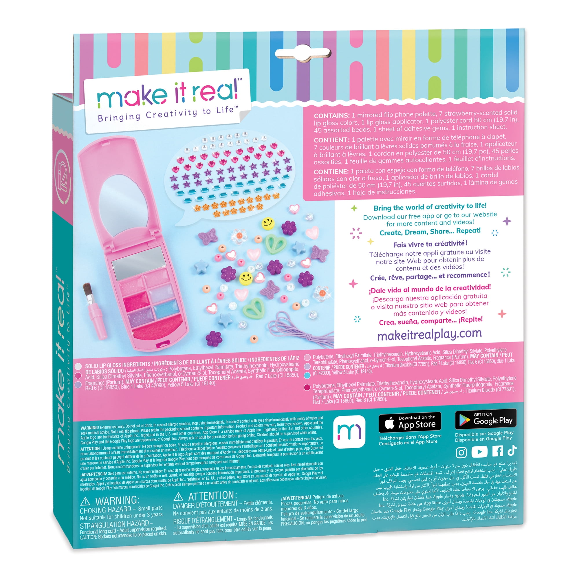 Make It Real: Flip Phone Lip Gloss Set & DIY Lanyard