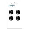 thumbnail image 1 of LA VOGUE 14 mm (0.55 in) 2-Hole Button, Black, 1 of 2