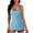 Blue, variant on Aayomet Women's Bikini Swimsuits Plus Size Swimsuits For Women Two Piece Bathing Suits Long Torso Tank Tops With Boyshorts,Blue L