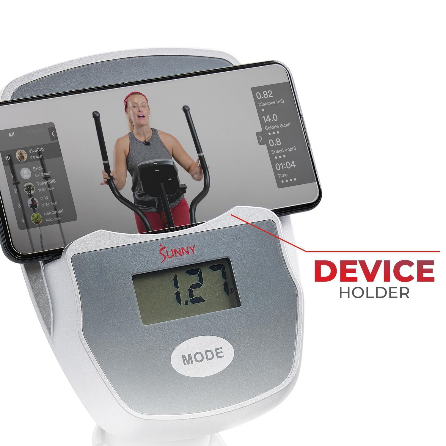 Sunny Health & Fitness Essentials Series Magnetic Smart Recumbent Bike with Exclusive SunnyFit® App Enhanced Bluetooth Connectivity - SF-RB422003