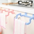 thumbnail image 4 of Ruanlalo Practical Kitchen Trash Garbage Bag Plastic Holder Cabinets Towel Rack Organizer Blue, 4 of 6