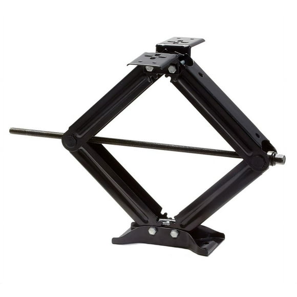 Stromberg Carlson Leveling Jack JSC-24-IND Use To Level Travel Trailer/Fifth Wheel; Manual; Up To 5000 Pound Capacity; 4 Inch Minimum Height To 24 Inch Maximum Height; Scissor Type; Black