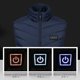 thumbnail image 2 of Chaleco calefactable recargable por USB para hombres y mujeres, 17 zonas de chaleco calefactable (3XL azul) Likrtyny Para estrenar, 2 of 9