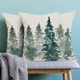 thumbnail image 2 of Christmas Pillow Covers 18x18 Inch Set of 2 Sage Green Watercolor Christmas Tree Decor Throw Pillows Winter Xmas Holiday Farmhouse Outdoor Cushion Cases for Couch Bed Decorations, 2 of 7