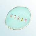 thumbnail image 6 of Unique Bargains 1 Pc Portable Round Nail Art Palette Blue Gold Tone, 6 of 7