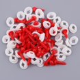 thumbnail image 2 of Negro / rojo plástico triángulo tornillo ojos de seguridad accesorios de para muñeco de oso de peluche animales de peluche juguetes fab 50 Piezas 14x7x5mm Rojo BLESIY Ojos de seguridad Nariz para muñecas, 2 of 8
