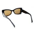 thumbnail image 4 of Womens Narrow Butterfly Mod Fashion Sunglasses Black - Brown, 4 of 4