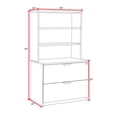 thumbnail image 3 of Legacy Lateral File with Open Hutch- Mahogany, 3 of 7