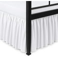 thumbnail image 2 of Ruffled Bed Skirt Split Corners with Platform, Tailored Fit Hotel Quality Wrinkle Free Ultra-Soft Microfiber Dust Ruffle, Upto 28 Inch Drop, King, White, 2 of 7