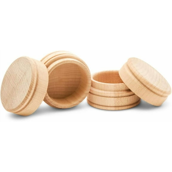 Wood Ring Box 1-1/8 inch x 1-5/8 inch x 1/2 inch, Pack of 25 Unfinished Small Plain Wooden Boxes to Decorate and Date Box, by Woodpeckers