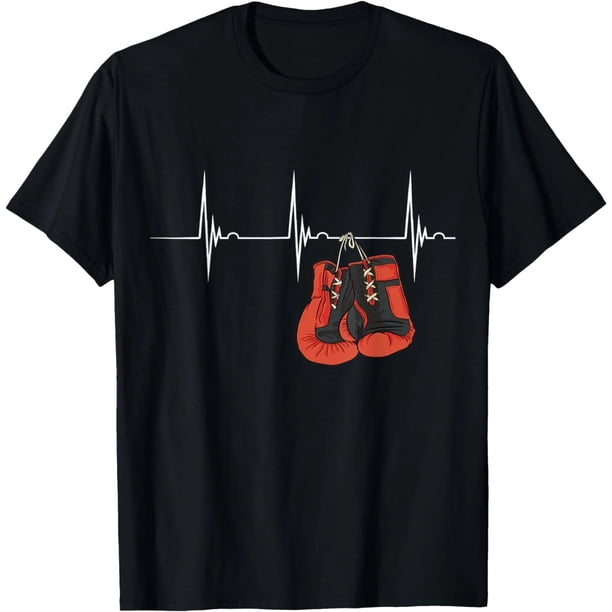 Camiseta de Box para Mujer con Diseño de Latidos y EKG - Estilo Gracioso MMA Kickboxing