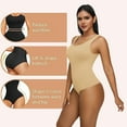 thumbnail image 3 of DODOING Shapewear for Women Tummy Control Bodysuit Thong Seamless Body Shaper hapewear Tank Tops Bodysuits, 3 of 8