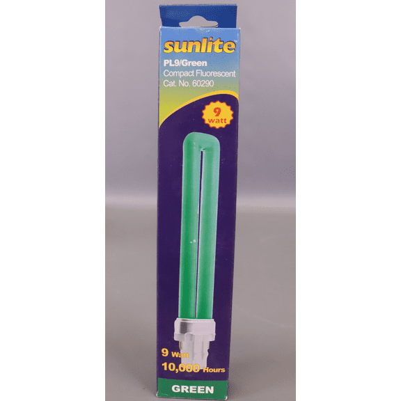 Sunlite 60290 - PL9/G 9W GREEN CFL G23 Colored Compact Fluorescent Light Bulb