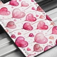 thumbnail image 6 of Pink Balloons Hearts Watercolor Birthday Valentine's Love Faux Leather Travel Luggage Tag, 6 of 7
