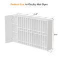 thumbnail image 2 of Professional Hair Color Organizer Rack, Salon Hair Color Tube Storage Cabinet with Adjustable Shelves, Wall Mounted Station for Salon Display, White, 2 of 18