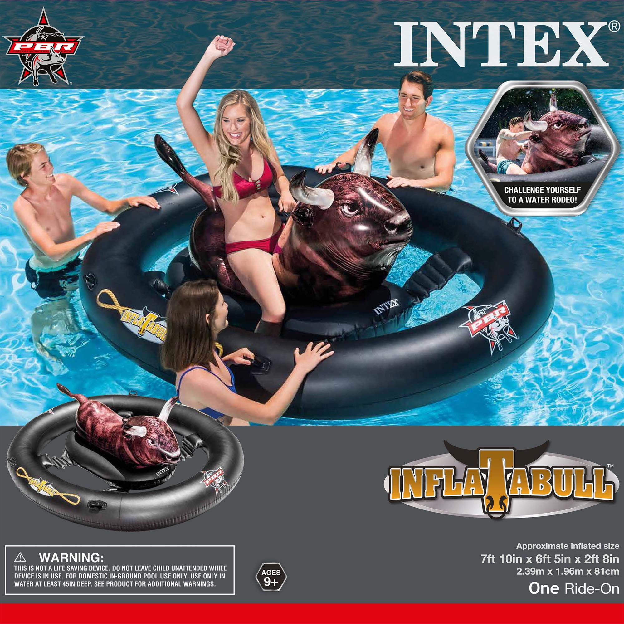 intex bull riding pool toy