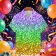 thumbnail image 1 of Ceisia Men's Mardi Gras Festive Print Short Sleeve Button-Up Shirt Collection | Tri-Color Sparkle Ombre Button-Up Shirt Gifts, 1 of 5