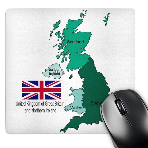 3dRose, Flag and map of United Kingdom of Great Britain and Northern Ireland, MousePad
