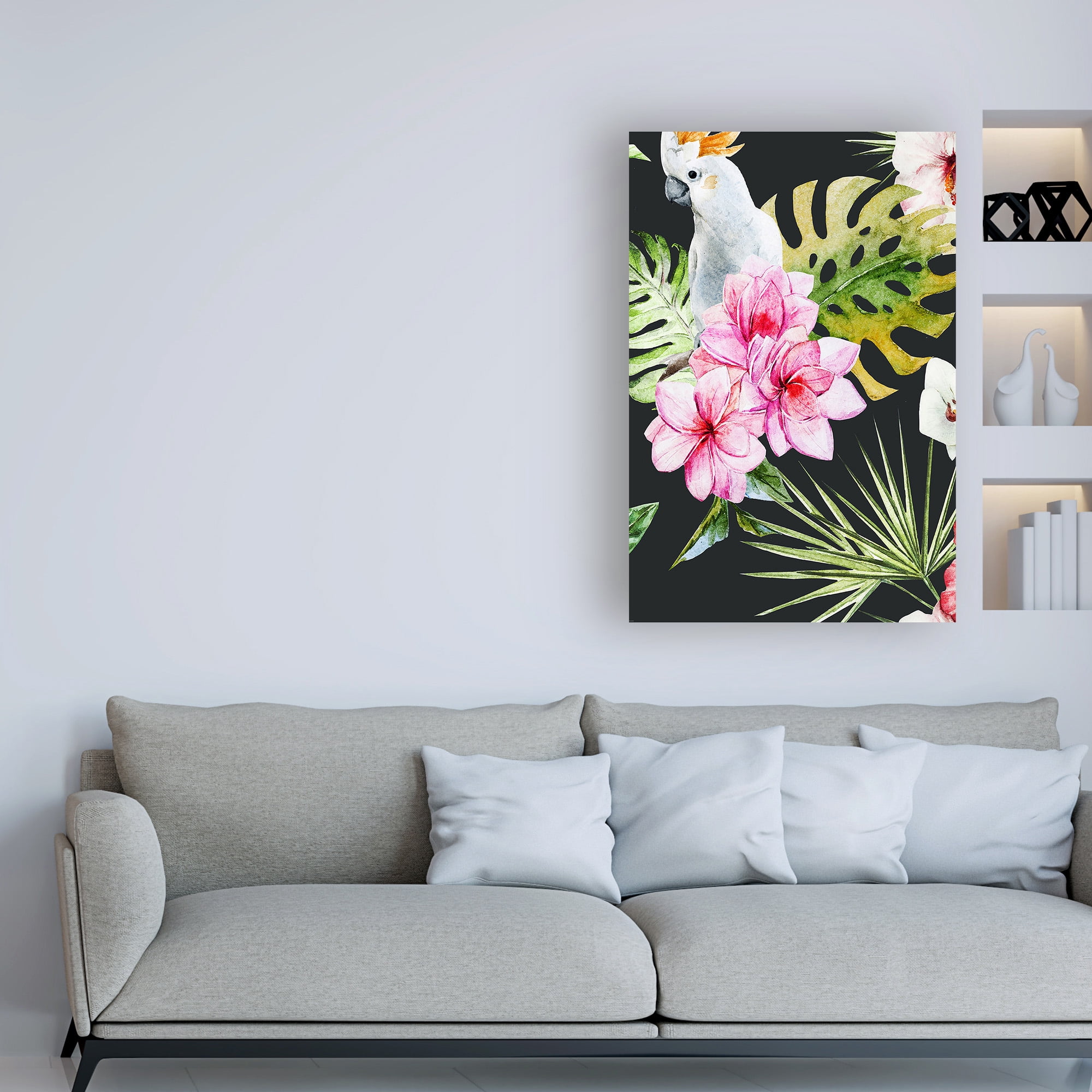 Trademark Fine Art 'Cockatoo Dark' Canvas Art by Incado