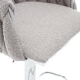 thumbnail image 6 of Swivel Bar Stools Set of 2, Counter Height Bar Stools with Back and Footrest, Bar Stools for kitchen island in Boucle, Adjustable Kitchen Counter Bar Chairs Barstool for Home Bar, Dining Room, Grey, 6 of 9