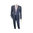 thumbnail image 3 of Men Suit BERLUSCONI Turkey 100% Soft Italian Wool Super 180's #Ber27 Navy Blue, 3 of 11