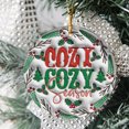 thumbnail image 2 of 3D Inflated Cozy Cozy Season Ornaments, Puffy Christmas Round, Ceramic Ornament, Ornament Christmas Tree Hanging, Christmas Mother Birthday Gifts, 2 of 5