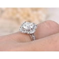 thumbnail image 5 of 2.05 Ct Moissanite Diamond Wedding Ring Cushion Cut with 18k Gold Plating, 5 of 5