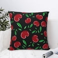 thumbnail image 4 of Pofeuu Cherry Print Double-sided plush pillowcase Square Throw Pillow Covers Pillows Cover for Living Room Bedroom Sofa Couch Cushion Cover（No pillow core）-12"x12", 4 of 7