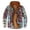 cyan, variant on PURJKPU Men‘s Flannel Shirt Jacket Hooded Zip Up Hoodie Quilted Lined Plaid Button Down Shirts Zipper Jacket Blue 3XL