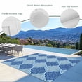 thumbnail image 3 of Blue Geometric Outdoor Rug for Patio/Deck/Porch, Non-Slip Large Area Rug 5 x 8 Ft, Retro Morocco Abstract Art Indoor Outdoor Rugs Washable Area Rugs, Reversible Camping Rug Carpet Runner, 3 of 8