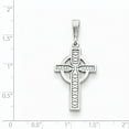 thumbnail image 2 of 14k White Gold Celtic Cross Pendant Charm, 2 of 2