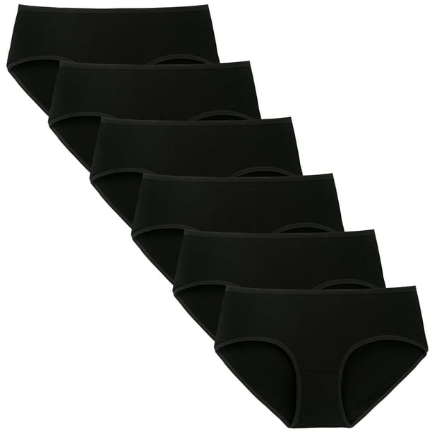 INNERSY Girls Underwear Cotton Briefs Panties for Teens 6Pack (L(1214