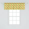 thumbnail image 2 of Ambesonne Strawberry Window Valance, Flowering Summer Fruits, 54" X 18", Mustard Dark Pink and Green, 2 of 3