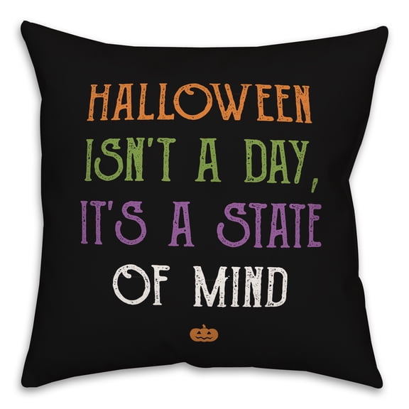 Creative Products Halloween is a State of Mind 18 x 18 Spun Poly Pillow