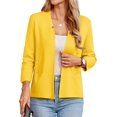 thumbnail image 1 of Chaqueta de punto para mujer GRACE KARIN, manga 3/4, talla M, color amarillo, 1 of 6
