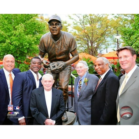 Ripken Jr Hall Of Fame - Baltimore Orioles Hall of Fame players Brooks Robinson Cal Ripken Jr Eddie Murray Earl Weaver Frank Robinson & Jim Palmer Photo Print