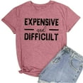 thumbnail image 4 of NJGRAE Cute Tops for Women Tube Tops for Women Women's Casual Crew Neck Short Sleeve T Shirt with Letter Print Fashion Top for Everyday Wear Shirts for Women Xxxl, 4 of 4