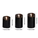thumbnail image 3 of Vela Electrónica de Cera Real con Control Remoto (Paquete de 3) - Velas Led Negras Sin Llama, a Pilas y con Llama Parpadeante para Decoración de Interiores y Exteriores, 3 of 6