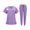 Light Purple, variant on Scrubs for Women Set V-Neck Top & Tapered Leg Jogger Pants Stretch Nursing Scrubs Set Uniform