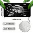 thumbnail image 2 of 1 Pcs 2D Flat License Plate Covers & Frames, Head of Bald Eagle For Decorative Front, Waterproof For Decoration Aluminum License Plate Covers & Frames Cover For Men Women, 12" X 6", 2 of 7